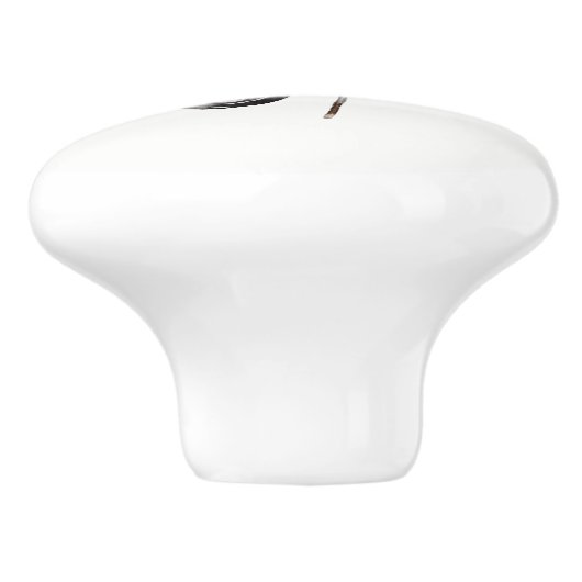 Waterverf  Retro Camper Knob Pull v. 4 Keramische Knop (Zijkant)