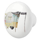 Waterverf Retro Camper Knob Pull v. 4 Keramische Knop (Rechts)