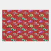 Waterverf Retro Cars-patroon Inpakpapier Vel (Voorkant 3)