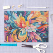 Waterverf retro groovy flower burst tissuepapier (Craft)