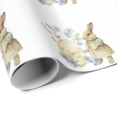 Waterverf retro paasei en bunny Schort Cadeaupapier (Rol Hoek)