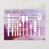 Waterverf Retro Recipe Kaart Kitchen Tools (Voorkant)