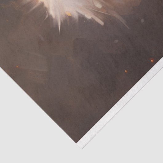 Waterverf retro Sinterklaas glimlachend rood pet Tissuepapier (Detail)