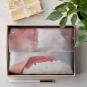 Waterverf retro Sinterklaas glimlachend Tissuepapier (Geschenk)