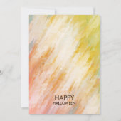 Waterverf Retro Skull Skeleton Halloween Art Kaart (Achterkant)