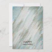 Waterverf Retro Skull Skeleton Halloween Art Kaart (Achterkant)