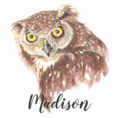 Waterverf Reuzenboomkorren Natuur Aangepaste naam Sticker (Voorkant)