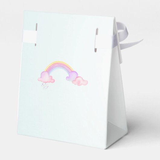 Waterverf Rhino Unicorn Baby Boy Shower Bedankdoosjes (Achterkant)