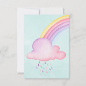 Waterverf Rhino Unicorn Baby Boy Shower Bedankkaart (Achterkant)