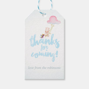 Waterverf Rhino Unicorn Baby Boy Shower Cadeaulabel