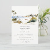 Waterverf Rhode Island Verenigde Staten bruiloft Kaart (Staand voorkant)