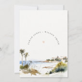 Waterverf Rhode Island Verenigde Staten bruiloft Kaart (Achterkant)