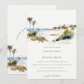 Waterverf Rhode Island Verenigde Staten bruiloft Kaart (Voorkant / Achterkant)