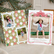 Waterverf Ric Rac Lint Boog Frame Kerstmis