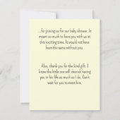 Waterverf Rieten Baby Buggy Baby shower Bedankkaart (Achterkant)