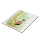 Waterverf Ring Necked Pheasant Bird Art Tegeltje (Zijkant)