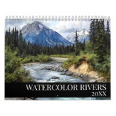 Waterverf River Stream Creek Landschappen Kalender (Hoes)