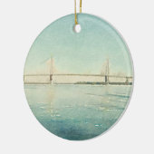 Waterverf rivierbrug Charleston South Carolina Keramisch Ornament (Links)