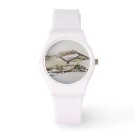 Waterverf Rivington pike Horwich Horloge