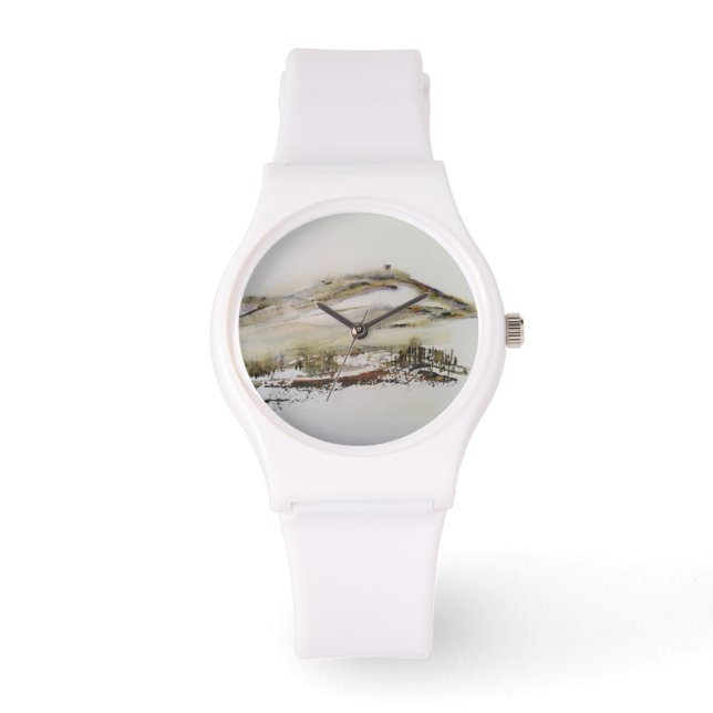 Waterverf Rivington pike Horwich Horloge (Voorkant)