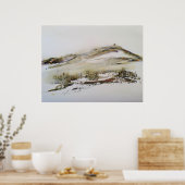 Waterverf Rivington pike Horwich Poster (Keuken)