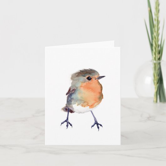 Waterverf Robin Card Kaart (Voorkant)