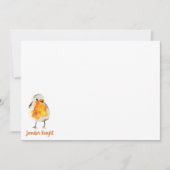 Waterverf Robin & Feathers Stationery Flat Card Notitiekaartje (Voorkant)