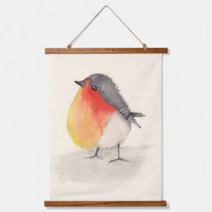 Waterverf Robin Hangend Wandkleed