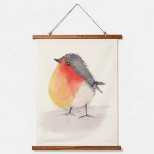 Waterverf Robin Hangend Wandkleed (Voorkant)