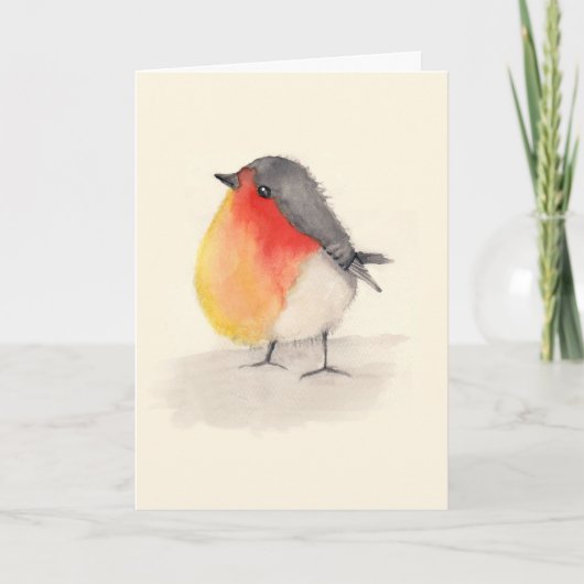 Waterverf Robin Moederdag Kaart (Voorkant)