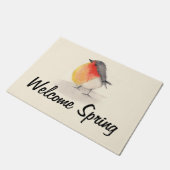 Waterverf Robin Welcome Spring door Mat (Schuin)