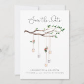 Waterverf Robuust bos en licht sparen de Datum Kaart (Voorkant)