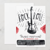 Waterverf Rock and Roll Festival aangekondigd Kaart (Voorkant / Achterkant)