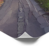 Waterverf Rock Road Wall Art Poster (Hoek)