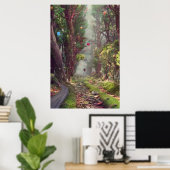 Waterverf Rock Road Wall Art Poster (Thuiskantoor)