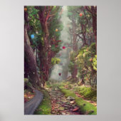 Waterverf Rock Road Wall Art Poster (Voorkant)