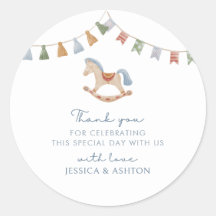 Waterverf Rocking Horese, Baby shower