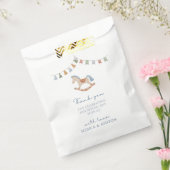 Waterverf Rocking Horse, Baby shower Bedankzakje (Gezegeld)