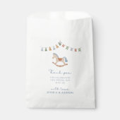 Waterverf Rocking Horse, Baby shower Bedankzakje (Voorkant)