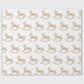 Waterverf Rocking Horse Geslacht Neutraal Cadeaupapier (Vlak)