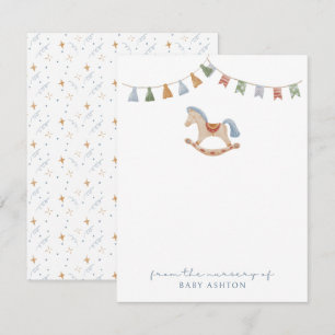 Waterverf Rocking Horse, uit de kinderkamer van de Kaart