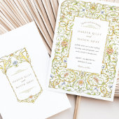  Waterverf Rococo Lijst bruiloft Kaart