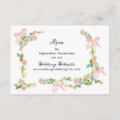 Waterverf Rococo Tuin Bruiloft Website RSVP Kaart (Voorkant)
