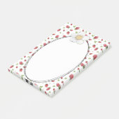 Waterverf rode aardbeien Patroon Post-it® Notes (Schuin)