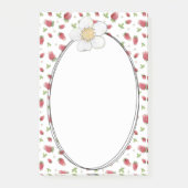 Waterverf rode aardbeien Patroon Post-it® Notes (Voorkant)