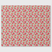 Waterverf Rode Abstracte Aardbei Cadeaupapier (Vlak)