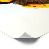 Waterverf rode admirale vlinder Poster schilderen (Hoek)