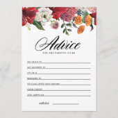 Waterverf Rode Amaryllis Botanisch Baby shower Advieskaart (Voorkant)