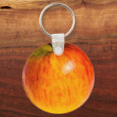 Waterverf rode appel - Sleutelhanger (Voorkant)