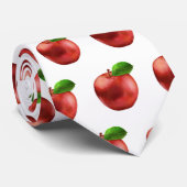 Waterverf rode appel stropdas (Opgerold)